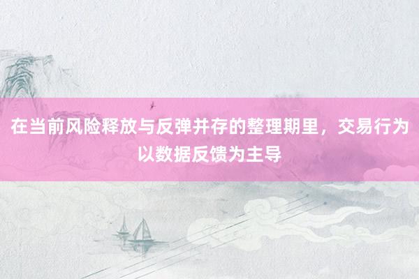 在当前风险释放与反弹并存的整理期里，交易行为以数据反馈为主导