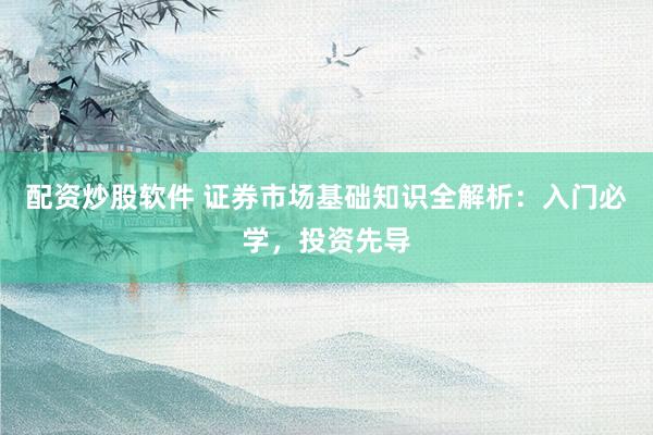 配资炒股软件 证券市场基础知识全解析：入门必学，投资先导