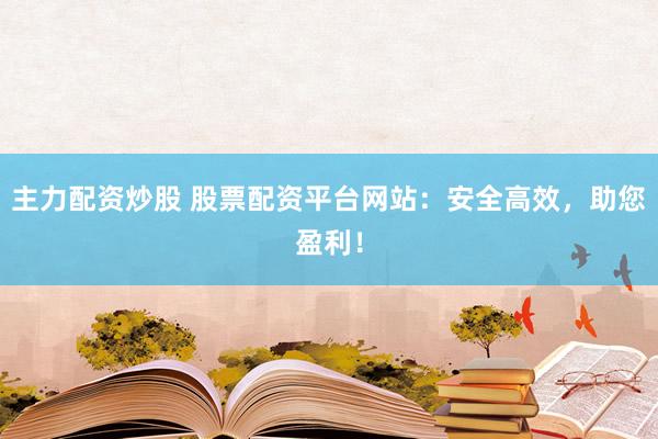 主力配资炒股 股票配资平台网站：安全高效，助您盈利！