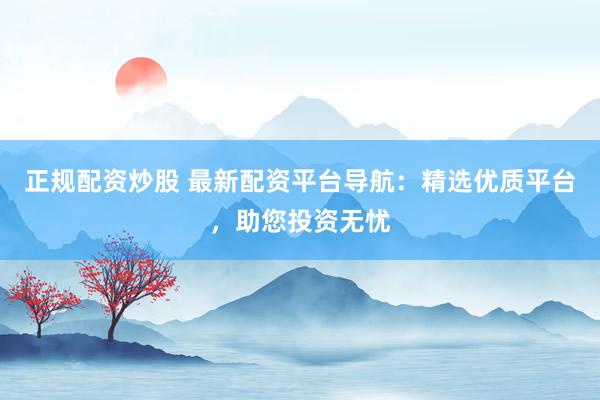 正规配资炒股 最新配资平台导航：精选优质平台，助您投资无忧
